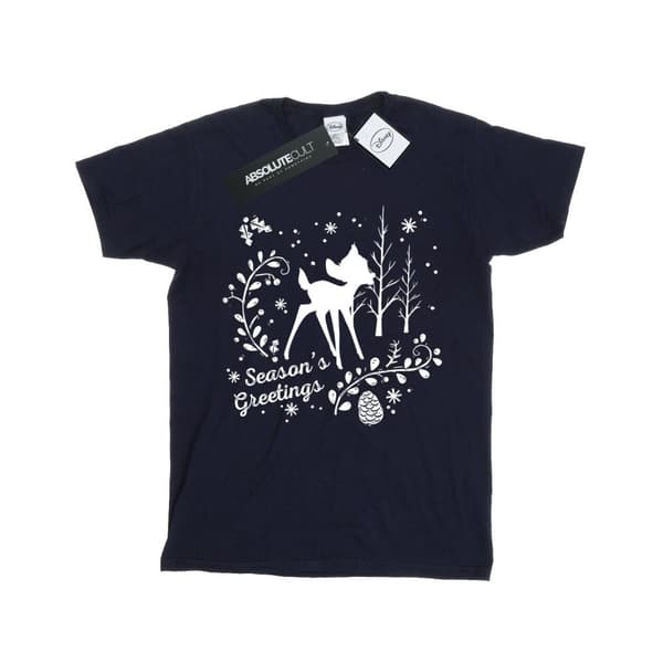 Disney Bambi - T-shirt med julhälsning för pojkar Navy Blue 5-6 Years