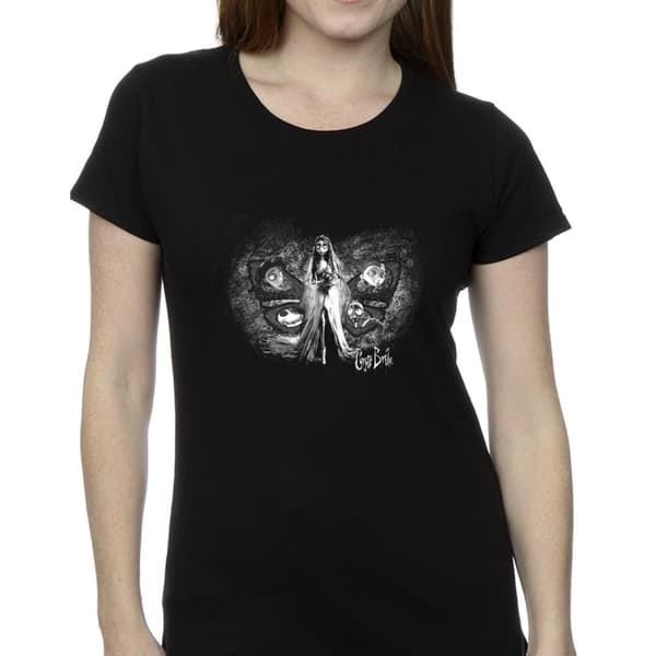 Corpse Bride Womens/Ladies Emily Butterfly Cotton T-Shirt