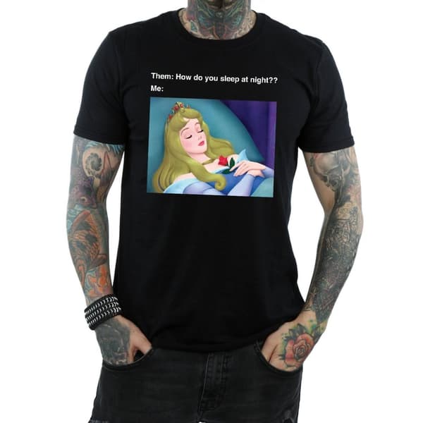 Disney Mens Sleeping Beauty Meme T-Shirt