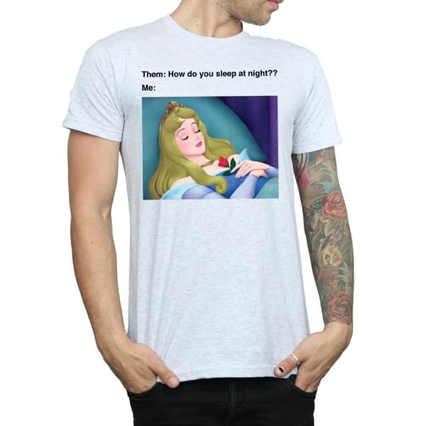 Disney Mens Sleeping Beauty Meme T-Shirt