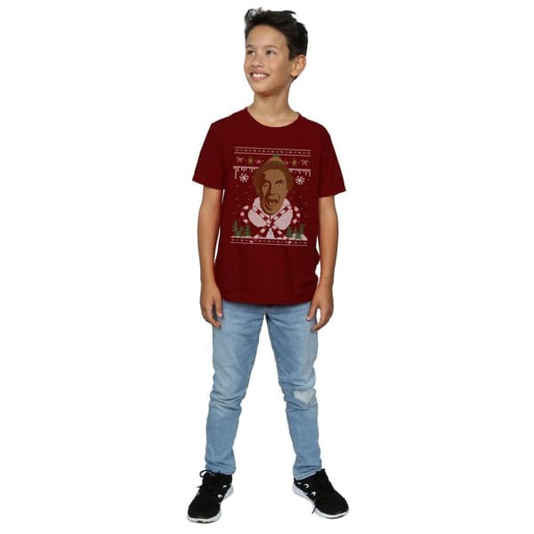 Elf Fair Isle-t-shirt med julmotiv för pojkar