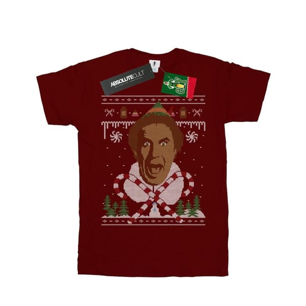 Elf Fair Isle-t-shirt med julmotiv för pojkar