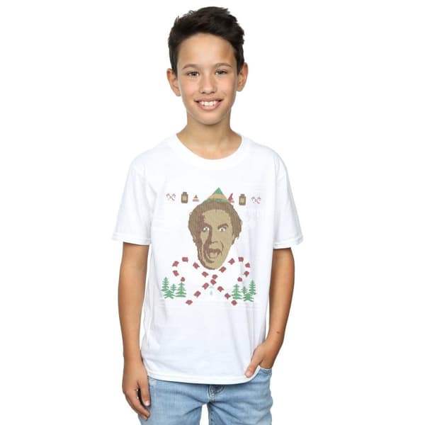 Elf Fair Isle-t-shirt med julmotiv för pojkar