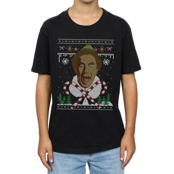 Elf Fair Isle-t-shirt med julmotiv för pojkar
