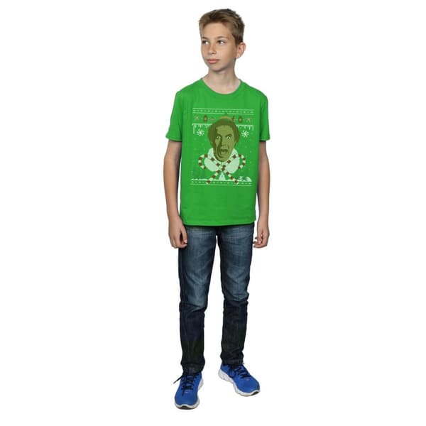Elf Fair Isle-t-shirt med julmotiv för pojkar