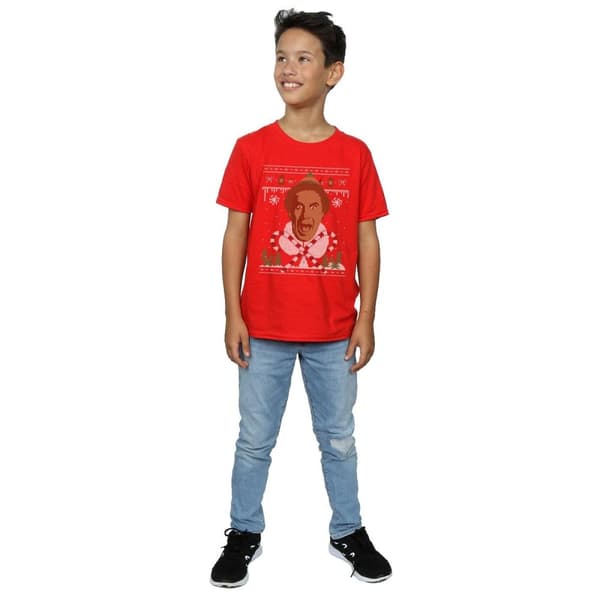 Elf Fair Isle-t-shirt med julmotiv för pojkar