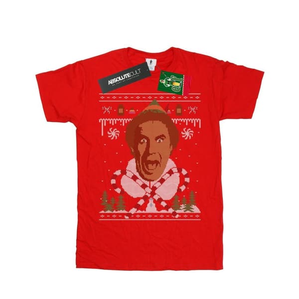Elf Fair Isle-t-shirt med julmotiv för pojkar