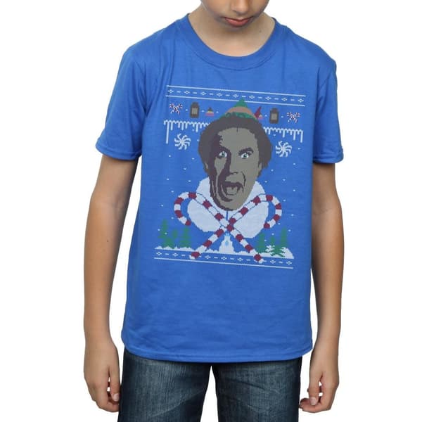 Elf Fair Isle-t-shirt med julmotiv för pojkar