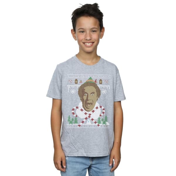 Elf Fair Isle-t-shirt med julmotiv för pojkar