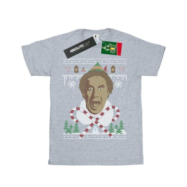 Elf Fair Isle-t-shirt med julmotiv för pojkar