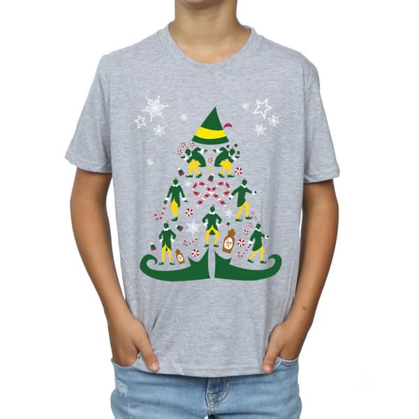Elf T-shirt med julgran för pojkar