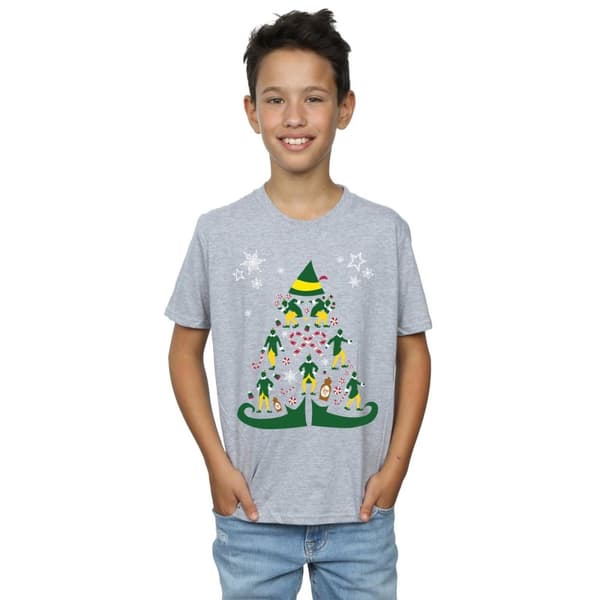 Elf T-shirt med julgran för pojkar
