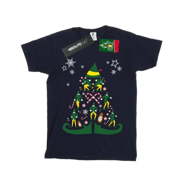 Elf T-shirt med julgran för pojkar