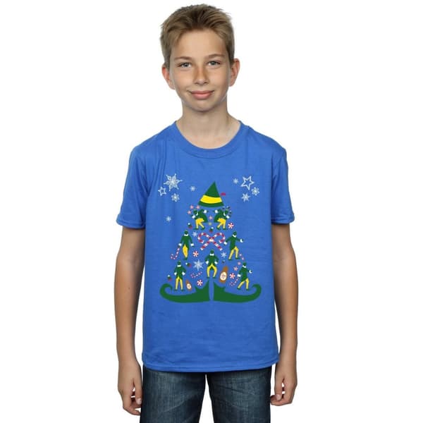 Elf T-shirt med julgran för pojkar