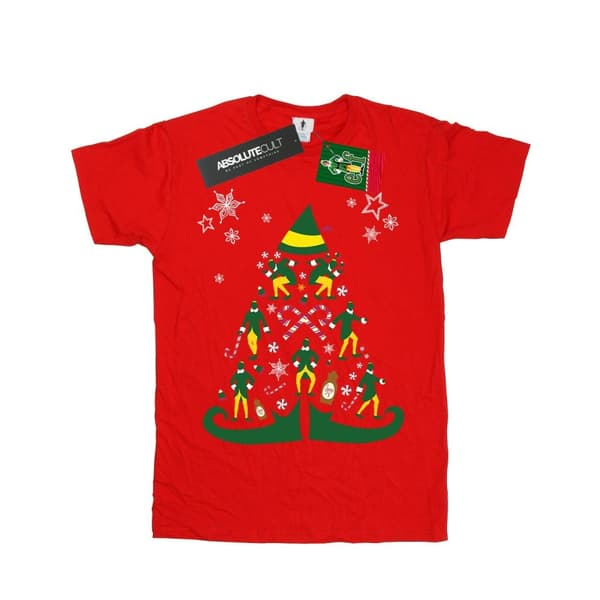 Elf T-shirt med julgran för pojkar