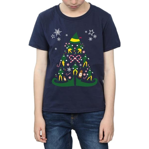 Elf T-shirt med julgran för pojkar
