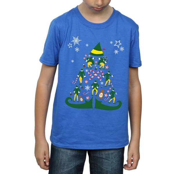 Elf T-shirt med julgran för pojkar