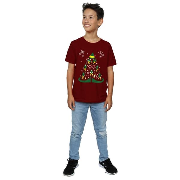 Elf Boys Christmas Tree T-Shirt