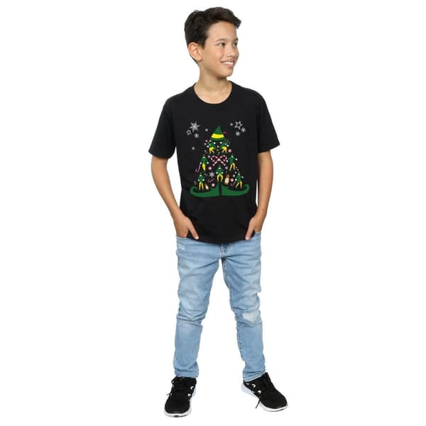Elf T-shirt med julgran för pojkar