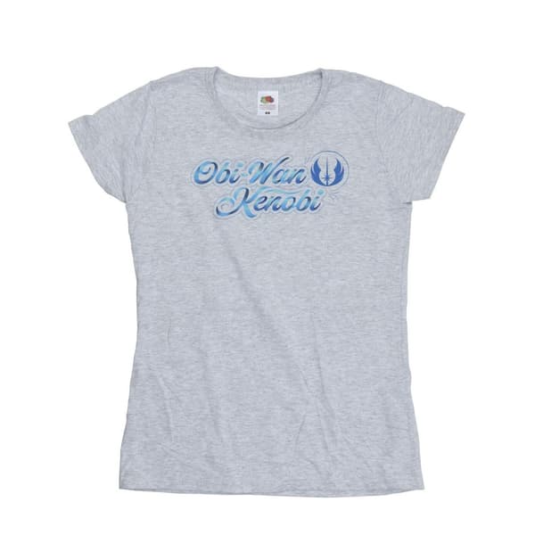Star Wars Womens/Ladies Obi-Wan Kenobi Ribbon Font Cotton T-Shirt