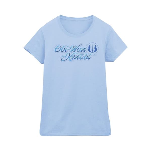 Star Wars Womens/Ladies Obi-Wan Kenobi Ribbon Font Cotton T-Shirt