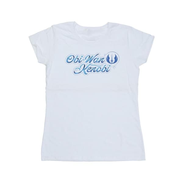Star Wars Dam/Tjej - Obi-Wan Kenobi - T-shirt i bomull med skriftband