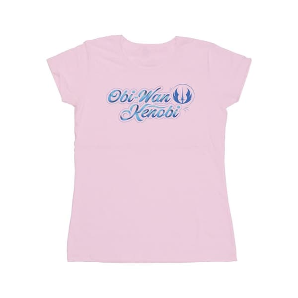Star Wars Womens/Ladies Obi-Wan Kenobi Ribbon Font Cotton T-Shirt