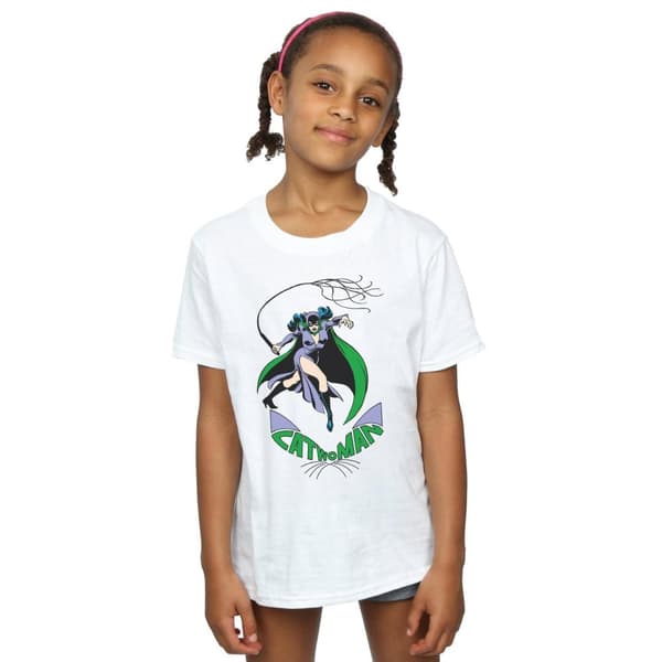 DC Comics Girls Catwoman Whip Cotton T-Shirt