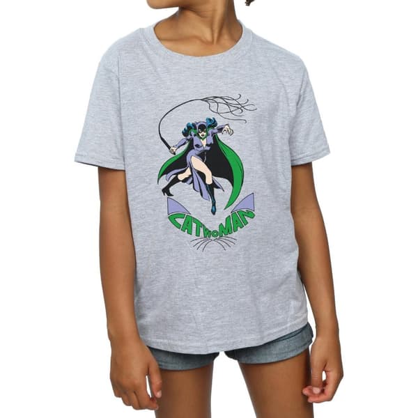 DC Comics Girls Catwoman Whip Cotton T-Shirt
