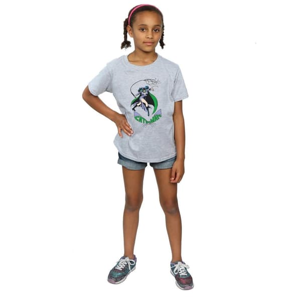 DC Comics Girls Catwoman Whip Cotton T-Shirt