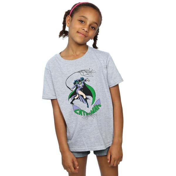 DC Comics Girls Catwoman Whip Cotton T-Shirt