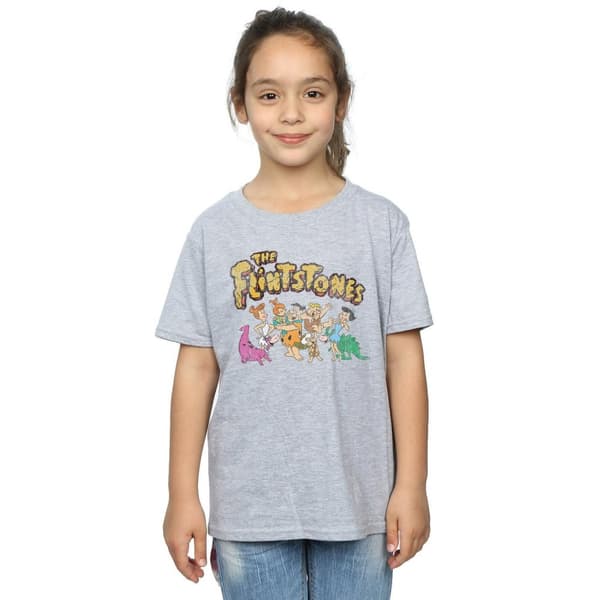 The Flintstones Girls Group Distressed Cotton T-Shirt