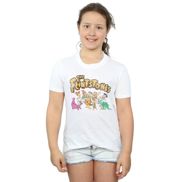 The Flintstones Girls Group Distressed Cotton T-Shirt