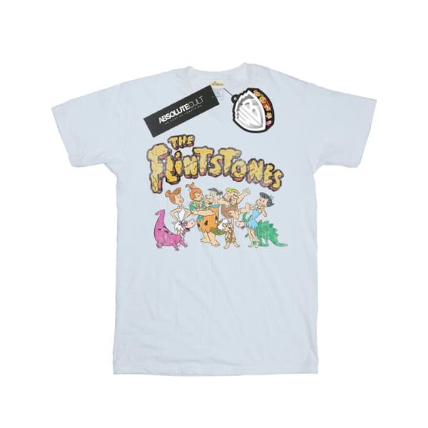 The Flintstones Girls Group Distressed Cotton T-Shirt