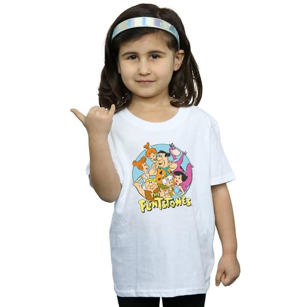 The Flintstones Girls Group Circle Cotton T-Shirt