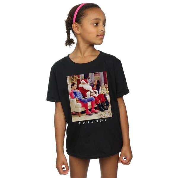 Friends Girls Superman And Santa Cotton T-Shirt