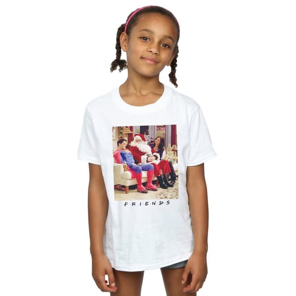 Friends Girls Superman And Santa Cotton T-Shirt