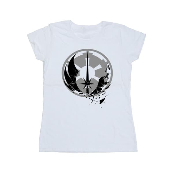 Star Wars Dam/Tjej - Obi-Wan Kenobi - Frakturerade logotyper - Bomulls-T-shirt
