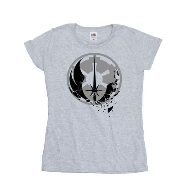 Star Wars Dam/Tjej - Obi-Wan Kenobi - Frakturerade logotyper - Bomulls-T-shirt