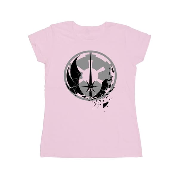 Star Wars Dam/Tjej - Obi-Wan Kenobi - Frakturerade logotyper - Bomulls-T-shirt