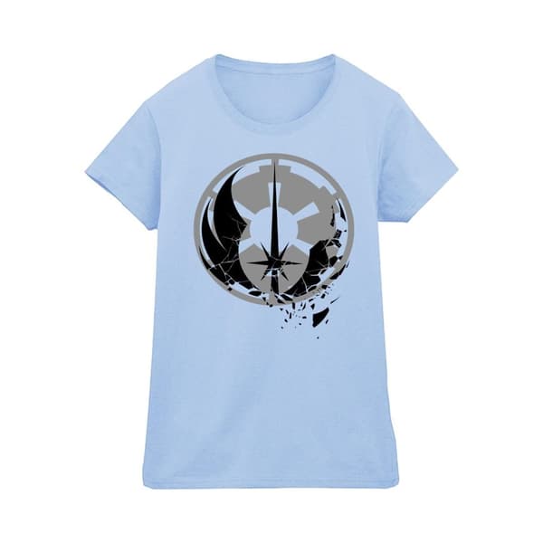Star Wars Dam/Tjej - Obi-Wan Kenobi - Frakturerade logotyper - Bomulls-T-shirt