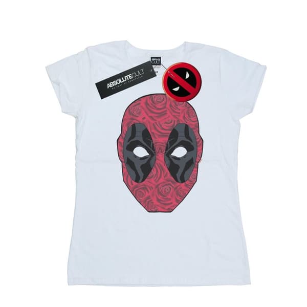 Marvel Womens/Ladies Deadpool Head Of Roses Cotton T-Shirt