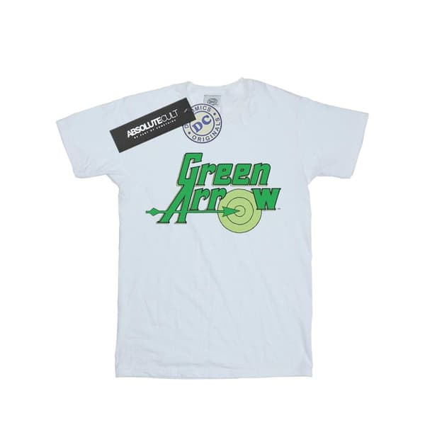 DC Comics Girls Green Arrow Text Logo Cotton T-Shirt