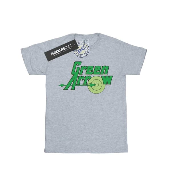 DC Comics Girls Green Arrow Text Logo Cotton T-Shirt