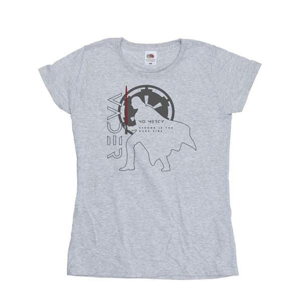 Star Wars: Obi-Wan Kenobi Dam/Tjej Vader No Mercy T-shirt i bomull