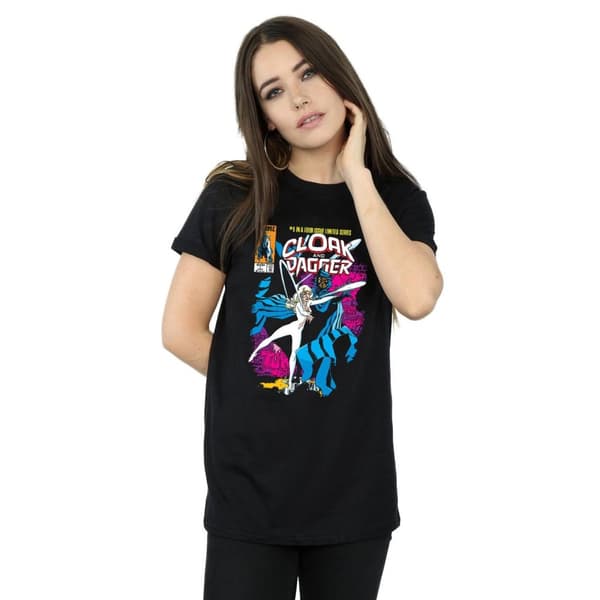 Marvel Womens/Ladies Cloak And Dagger Comic Cover Cotton Boyfriend T-Shirt