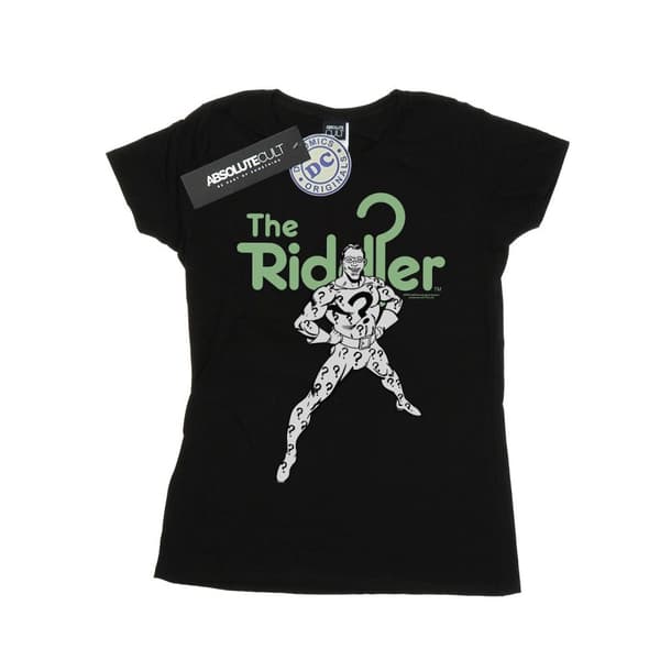 DC Comics Womens/Ladies The Riddler Mono Action Pose Cotton T-Shirt