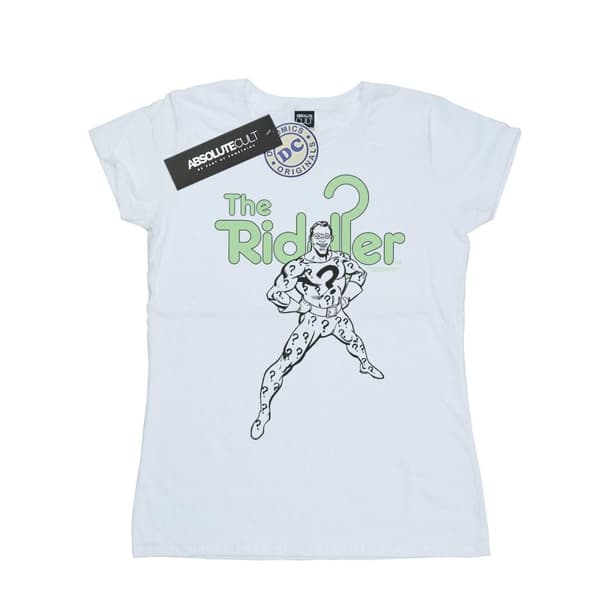 DC Comics Womens/Ladies The Riddler Mono Action Pose Cotton T-Shirt