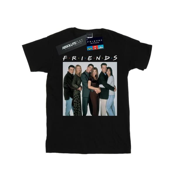 Friends T-shirt i bomull med gruppfoto och kramar för flickor