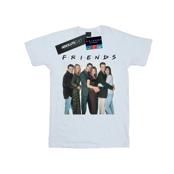 Friends T-shirt i bomull med gruppfoto och kramar för flickor